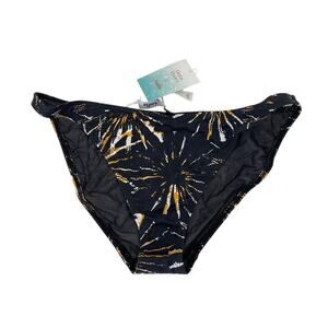 Andie Swim x Demi Moore The Tropez Bikini Bottoms Black Size Large NEW with tags